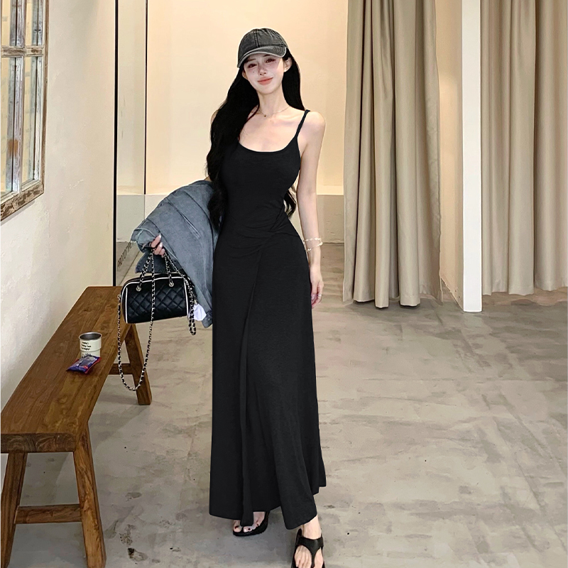 2026 Summer New Twist Design Knit Cami Dress with Bra Pads - Image 5