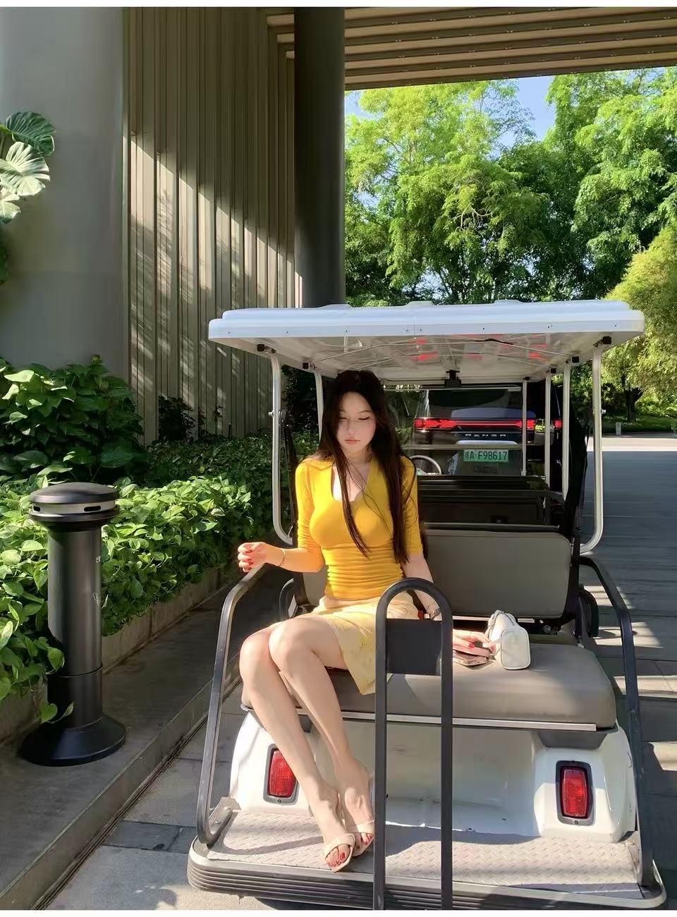 Women's Summer Knit Top and Skirt Set in Ginger Yellow or Purple - Image 2