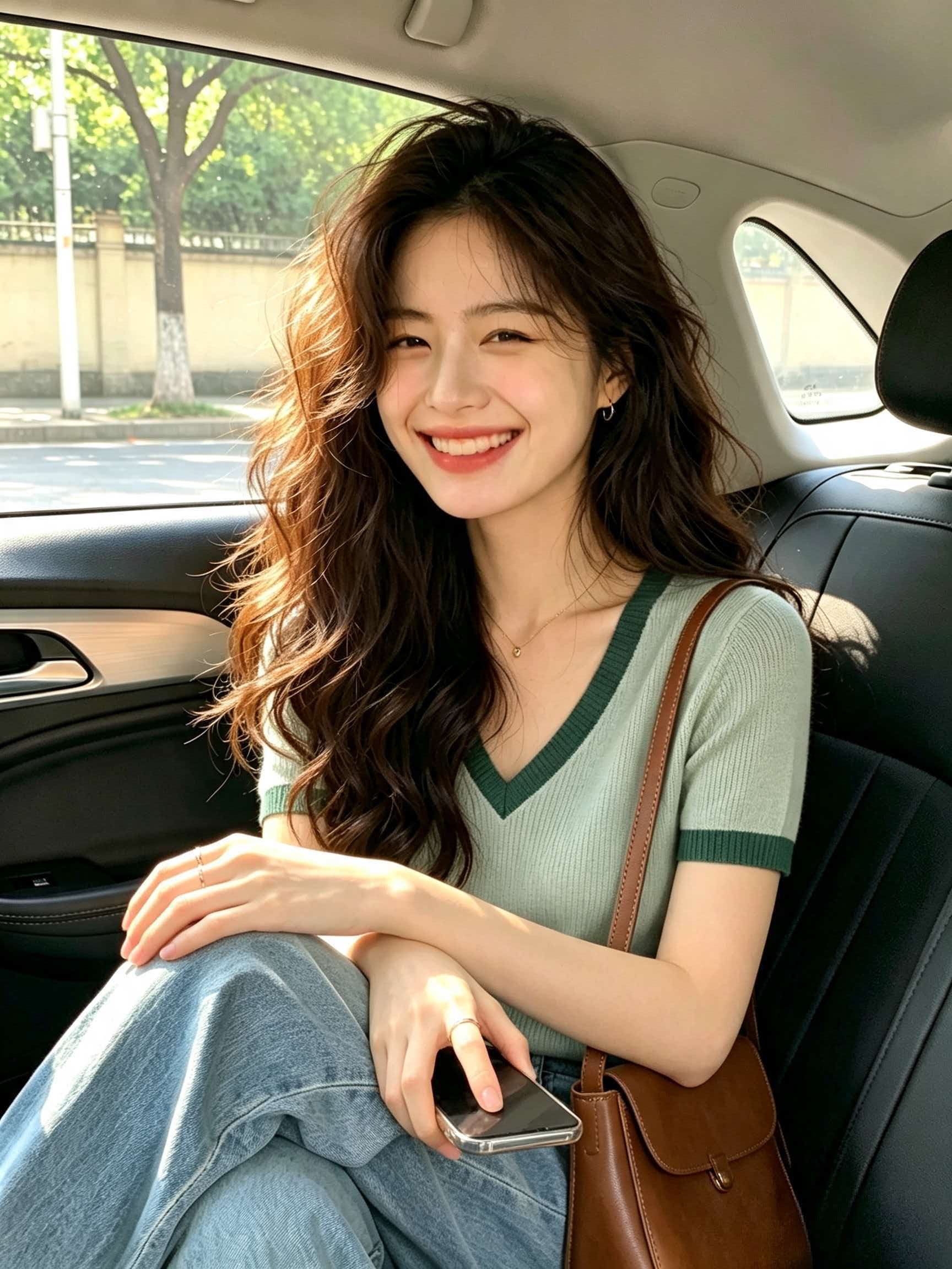 Light Green V-Neck Short Sleeve T-Shirt for Women 2026 Summer New Top - Image 4